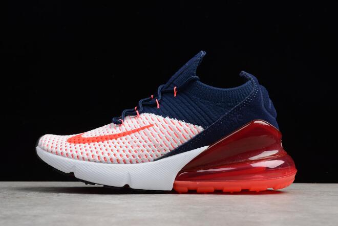 New Nike Wmns Air Max 270 Flyknit Dark Blue Red White A 106