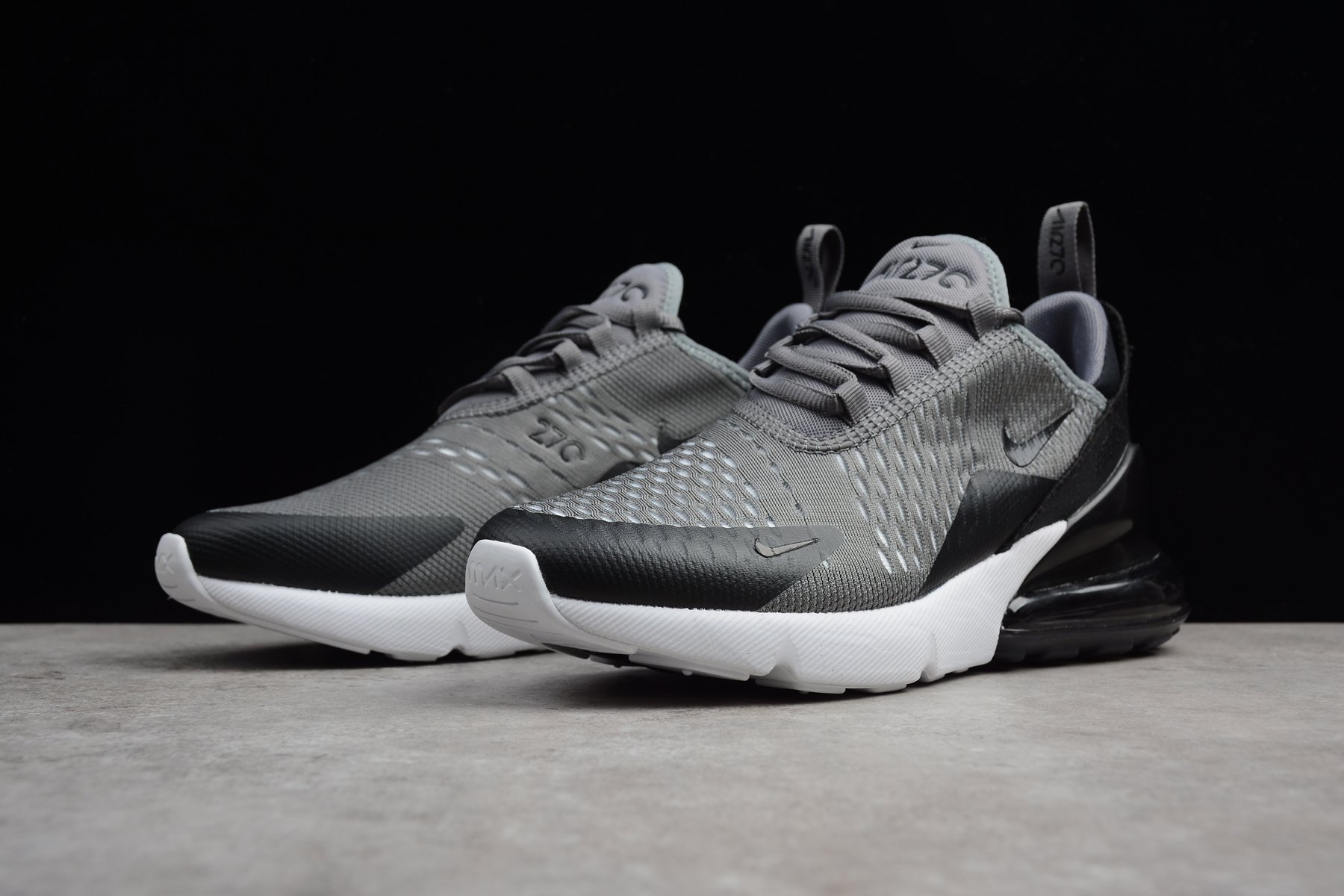 Nike Air Max 270 Grey Black White Men&#39;s Size For Sale