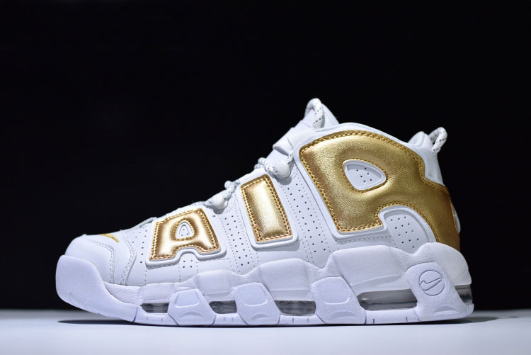 nike air more uptempo white gold