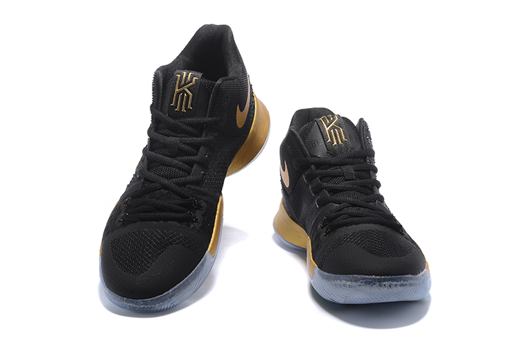kyrie 3 black and gold