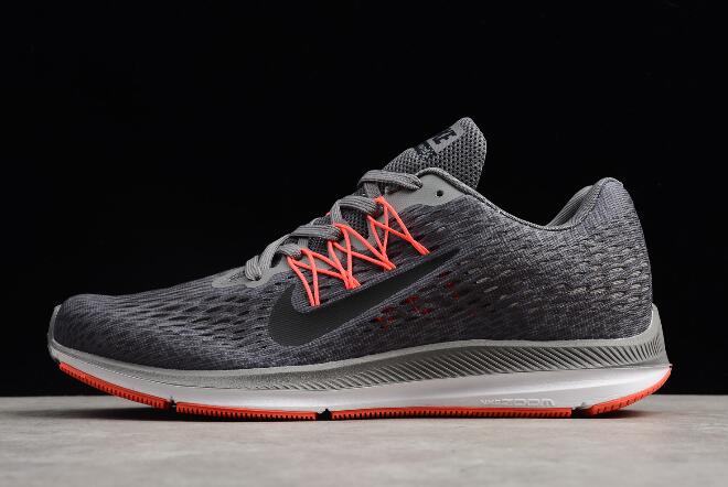 Nike Zoom Winflo 5 Dark Grey/Black-Red Men's Running Shoes AA7406-006
