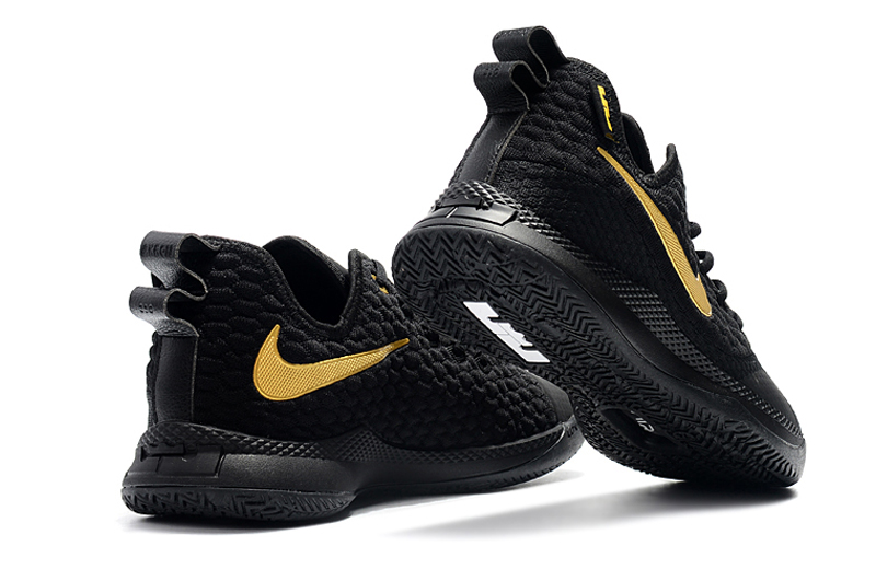 lebron black and gold basketball shoes
