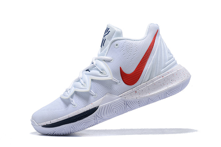 Nike Kyrie 5 White/Red-Navy Blue For Sale