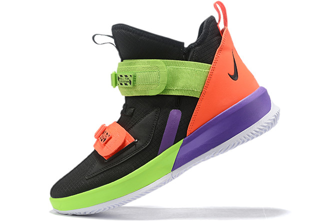 2019 Nike LeBron Soldier 13 Black/Orange-Volt-Purple For Sale