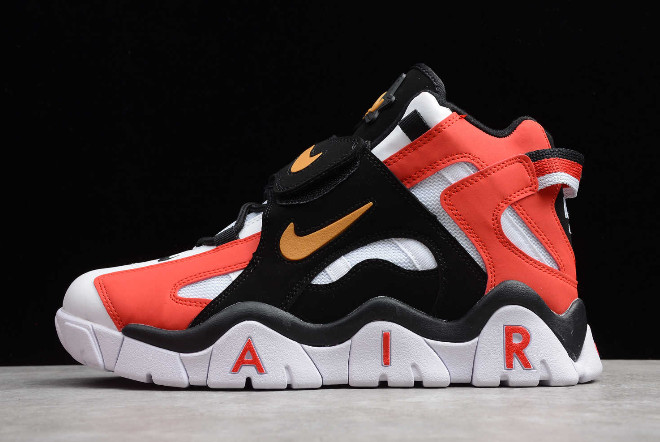 nike air barrage red and black