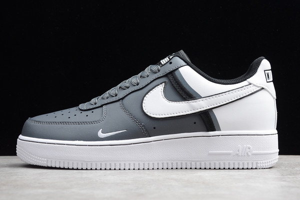 black grey and white air force 1