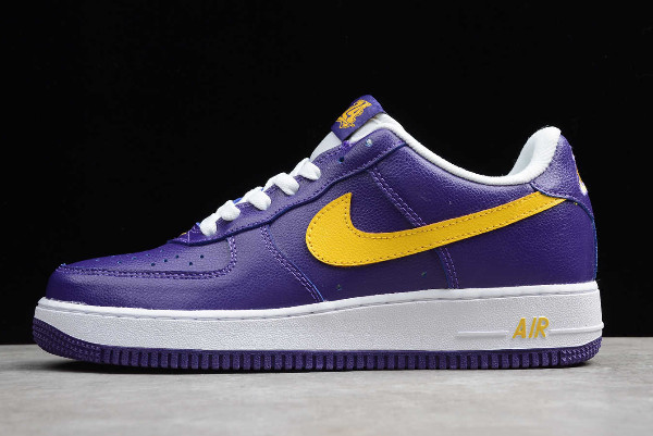 purple and gold air force ones