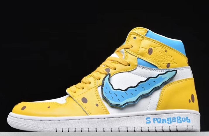yellow blue and white jordans