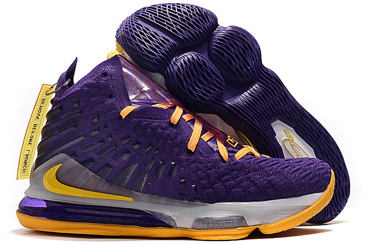 Nike LeBron 17 “What The” Lakers Purple/Yellow For Men