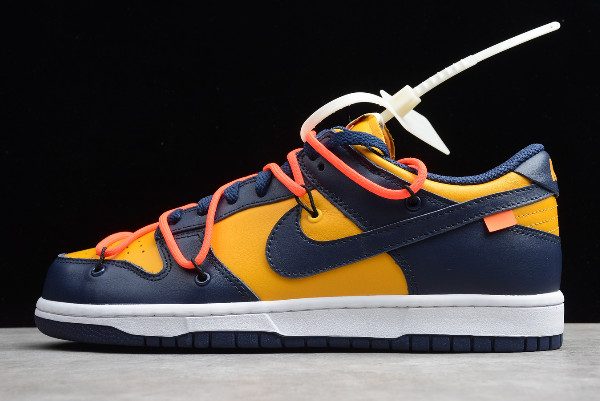 off white dunk low university gold