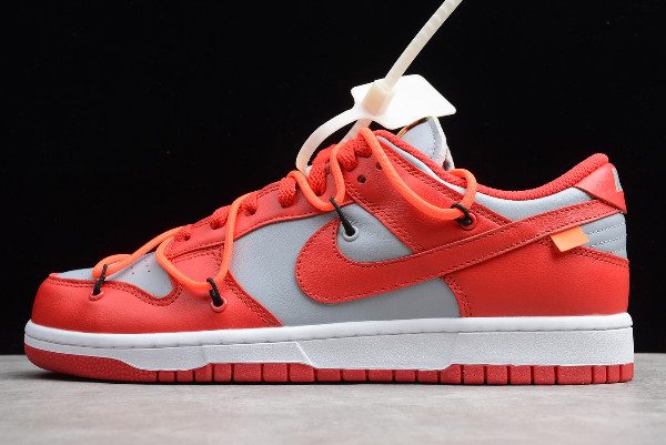 Off White X Nike Dunk Low University Red On Sale