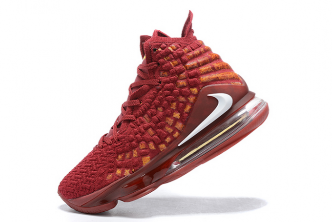 2020 Cheap Nike LeBron 17 Wine Red/Gold-White On Sale