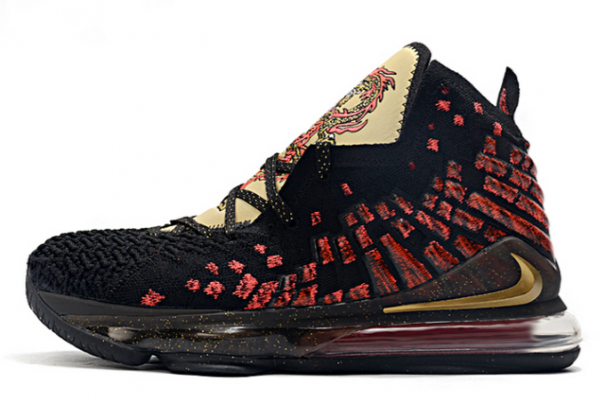 2020 Latest Nike LeBron 17 “Courage” Black/Red-Metallic Gold CD5054-001 For Sale