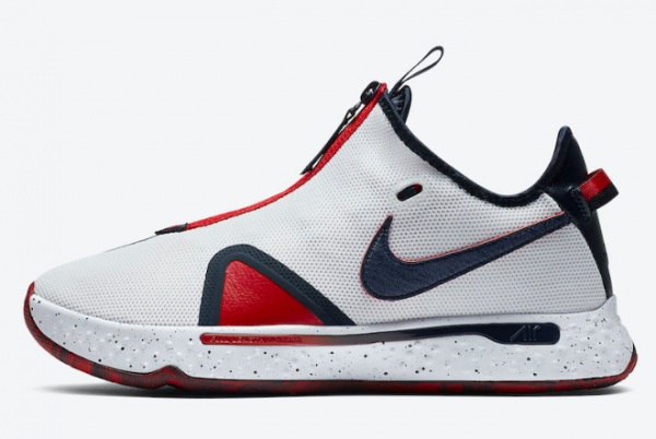 2020 Nike PG 4 “USA” White/Blue-Red CD5082-101 Shoes