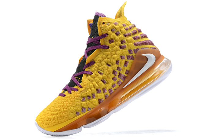 New Nike LeBron 17 Yellow/Purple-Black Shoes For Sale