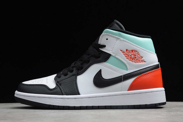 To Buy Air Jordan 1 Mid “Red Mint” White Black Red Spruce Shoes BQ6931-100-1
