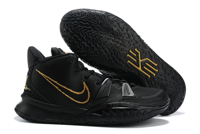 New Nike Kyrie 7 Black/Metallic Gold Shoes
