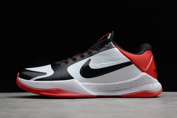 Brand New Nike Zoom Kobe 5 Protro White Black Red Shoes 386429-100
