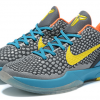 Latest Nike Kobe 6 Protro “Helicopter” Dark Grey/Vibrant Yellow-Glass Blue For Men-3