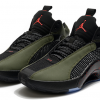 2021 Latest Air Jordan 35 Olive/Black-Fire Red For Sale-2
