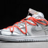 New Off-White x Nike SB Dunk Low Silver/White-Black Sneakers CT0856-800-4
