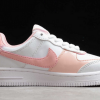 2021 Cheap Nike Kids Air Force 1 Shadow SE White Pink AQ4211-109 -2