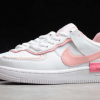 2021 Cheap Nike Kids Air Force 1 Shadow SE White Pink AQ4211-109 -1