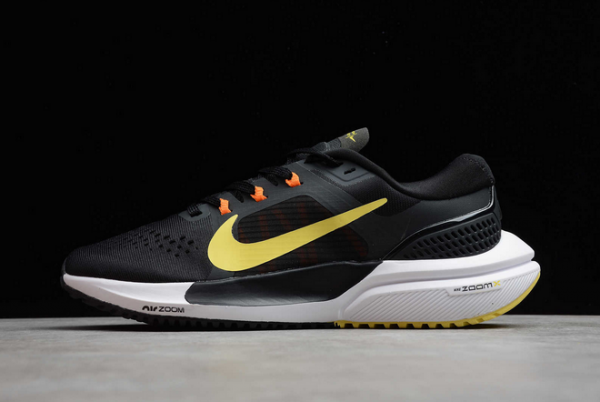 2021 Nike Zoom Vomero 15 Black/Lemon Yellow-Orange Running Shoes CU1856-002