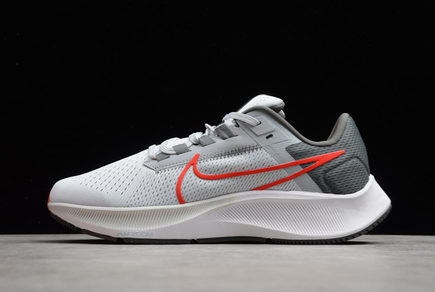 2021 Nike Air Zoom Pegasus 38 Pure Platinum/Wolf Grey/Iron Grey/Chile Red Sneakers On Sale CW7356-004