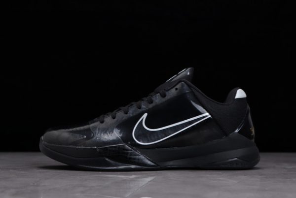 2021 Nike Zoom Kobe 5 Black Out Sneakers On Sale 386429-003