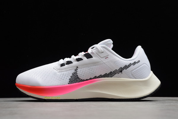 Cheap Nike Air Zoom Pegasus 38 White/Black/Football Gray/Pink Blast For Sale DJ5397-100