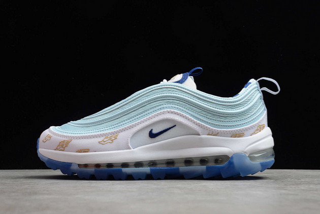 Nike Air Max 97 Golf Wing It White Topaz Mist Celestial Gold Deep Royal For Sale CK1220-100
