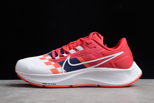 Nike Air Zoom Pegasus 38 By You Custom Red White Navy Running Shoes For Sale DJ0958-991