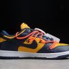 Off-White x Nike Dunk Low University Gold Midnight Navy-White For Sale CT0856-700-1
