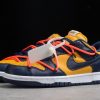 Off-White x Nike Dunk Low University Gold Midnight Navy-White For Sale CT0856-700-4