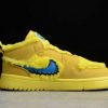 Kids Air Jordan 1 Mid Yellow Fluff Blue For Sale CU5378-700-2