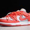 Off-White x Nike Dunk Low University Red University Red-Wolf Grey For Sale CT0856-600-1