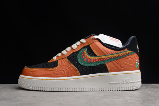 Nike Air Force 1 Low Siempre Familia Sport Spice Black-University Gold-Green Noise For Sale DO2157-816