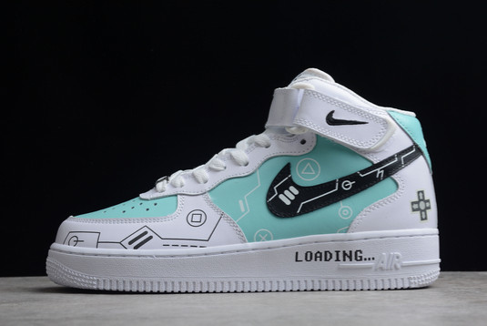 Nike Air Force 1 Mid White Blue Black For Sale CW2288-116