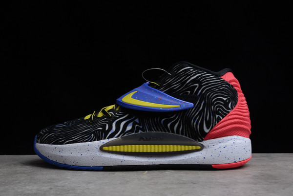 Nike KD 14 EP Kevin Durant XIV Black Blue Red Yellow For Sale CZ0170-004