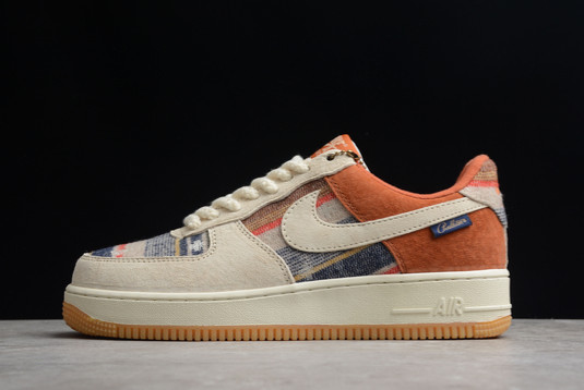 Cheap Nike Air Force 1 Low ’07 Beige Brown Navy CW2288-688
