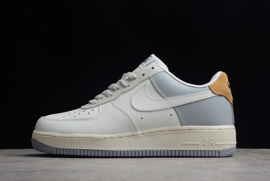 Nike Air Force 1 07 White Jaune Brun Grey For Sale CK5593-101