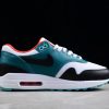 Cheap LeBron x Nike Air Max 1 Liverpool White/Black-Varsity Red-Gorge Green-Geode Teal Shoes FB8914-100-1