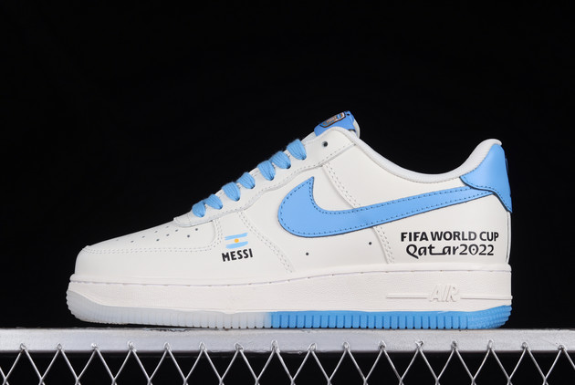 Cheap Nike Air Force 1 ’07 Low FIFA World Cup Qatar 2022 Argentina Messi Shoes DR9868-800