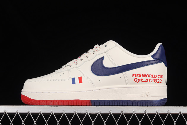 Cheap Nike Air Force 1 ’07 Low FIFA World Cup Qatar 2022 France National Football Team Shoes DQ7658-300