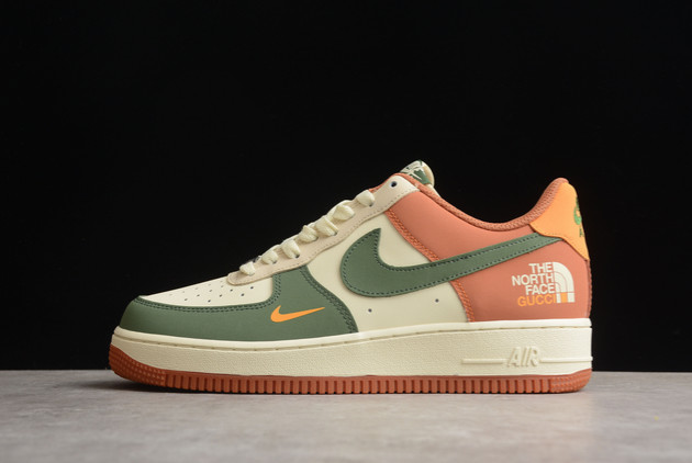 Cheap Nike Air Force 1 Low Green Beige Orange Shoes BS9055-811