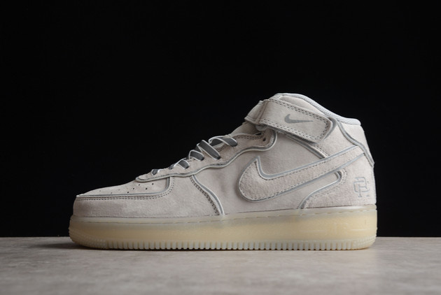 Cheap Nike Air Force 1 Mid Reigning Champ Grey Silver Reflective GB1228-185