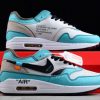 Discount Off-White x Nike Air Max 1 SP White Blue Grey Shoes AA7293-009-2