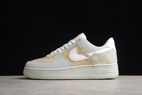 Latest Nike Air Force 1 ’07 LX Embroidered Desert Camo Shoes DD1175-001
