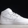 New Nike Air Force 1 ’07 Mid White Silver Refletion 369733-809-2